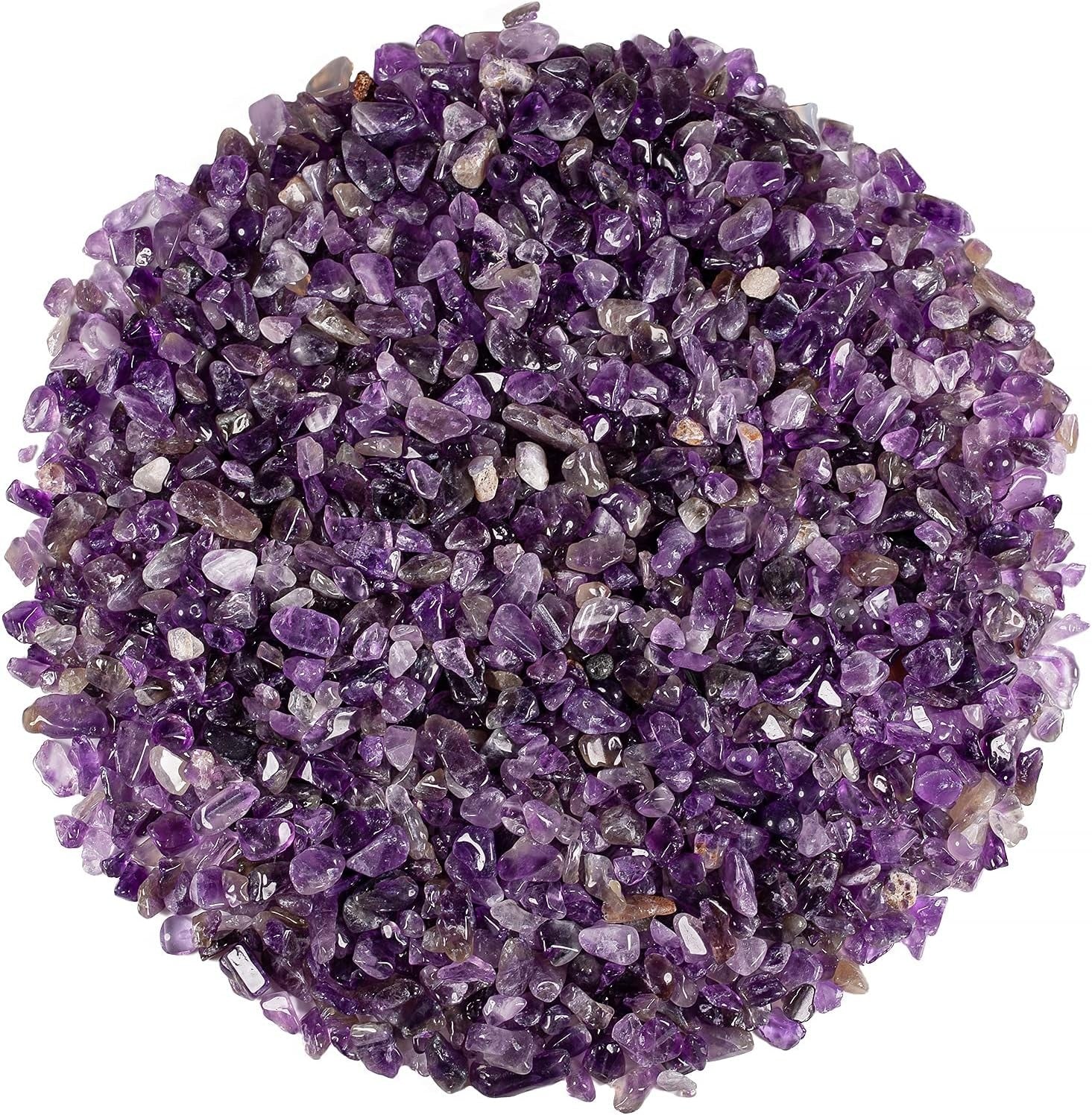 Amethyst Tumbled Chips Crushed Stone Healing Reiki Crystal Jewelry Making Home Decoration