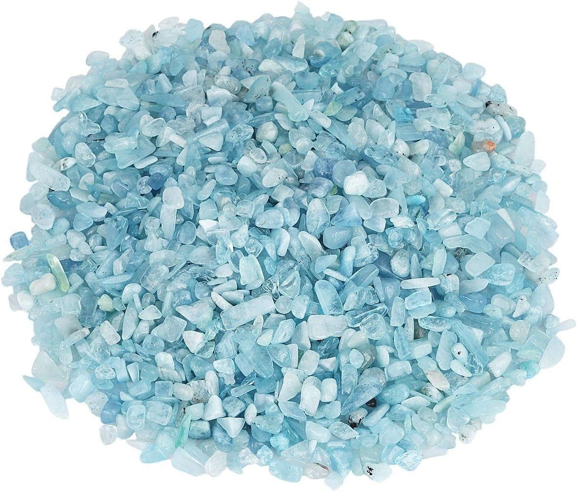 Aquamarine Tumbled Chips Crushed Stone Healing Reiki Crystal Jewelry Making Home Decoration