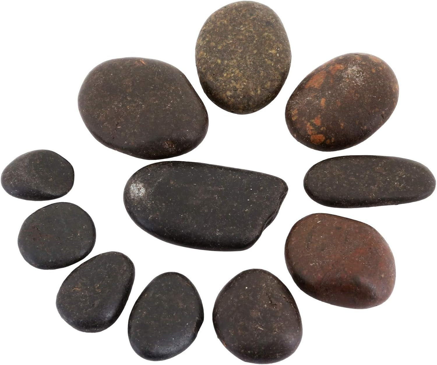 Bulk Black Stone Healing Crystals Pebbles Kindness Rocks for Painting, Landscaping, Home Decor, Reiki Crytsal Healing for Reiki Healing, Wicca, witchcraft