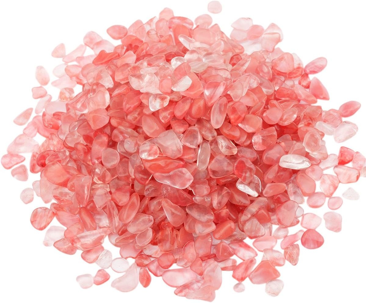 Cherry Quartz Tumbled Chips Crushed Stone Healing Reiki Crystal Jewelry Making Home Decoration