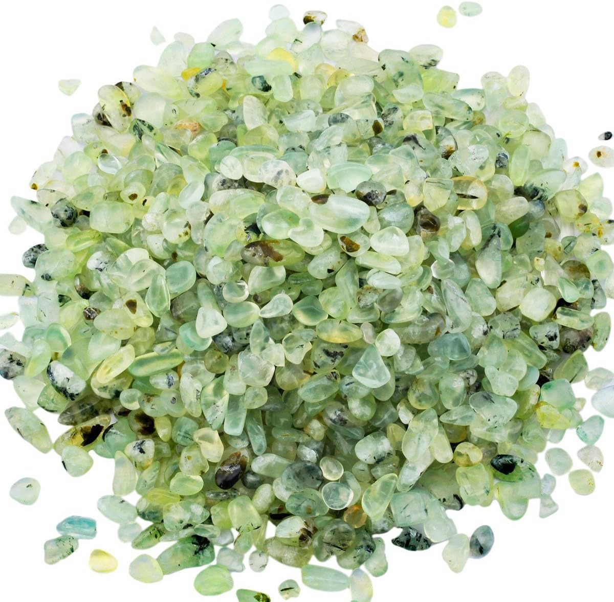 Green Prehnite Tumbled Chips Crushed Stone Healing Reiki Crystal Jewelry Making Home Decoration