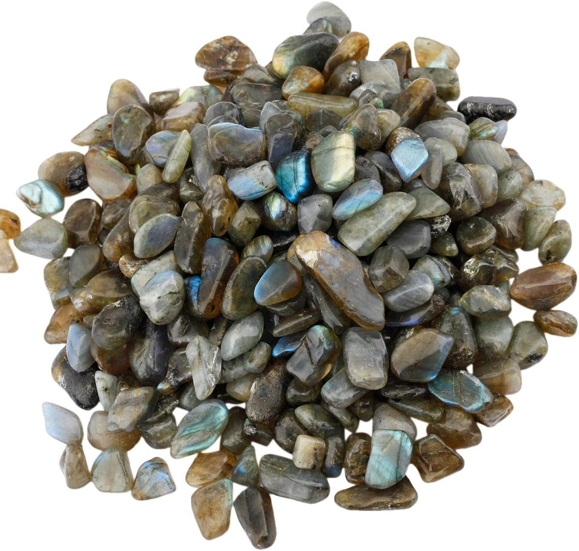 Labradorite Tumbled Chips Crushed Stone Healing Reiki Crystal Jewelry Making Home Decoration