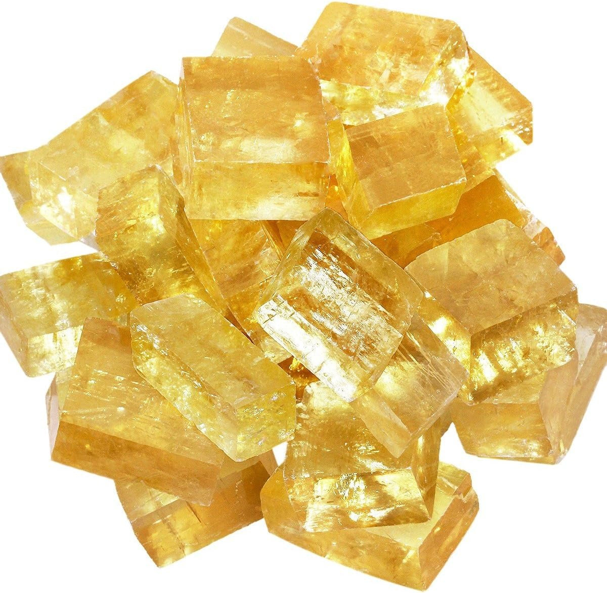 Bulk Rainbow Orange Optical Calcite Healing Crystals Large 1" Natural Raw Stones Crystal for Reiki Healing, Wicca, witchcraft, Tumbling, Cabbing, Fountain Rocks, Decoration, Polishing