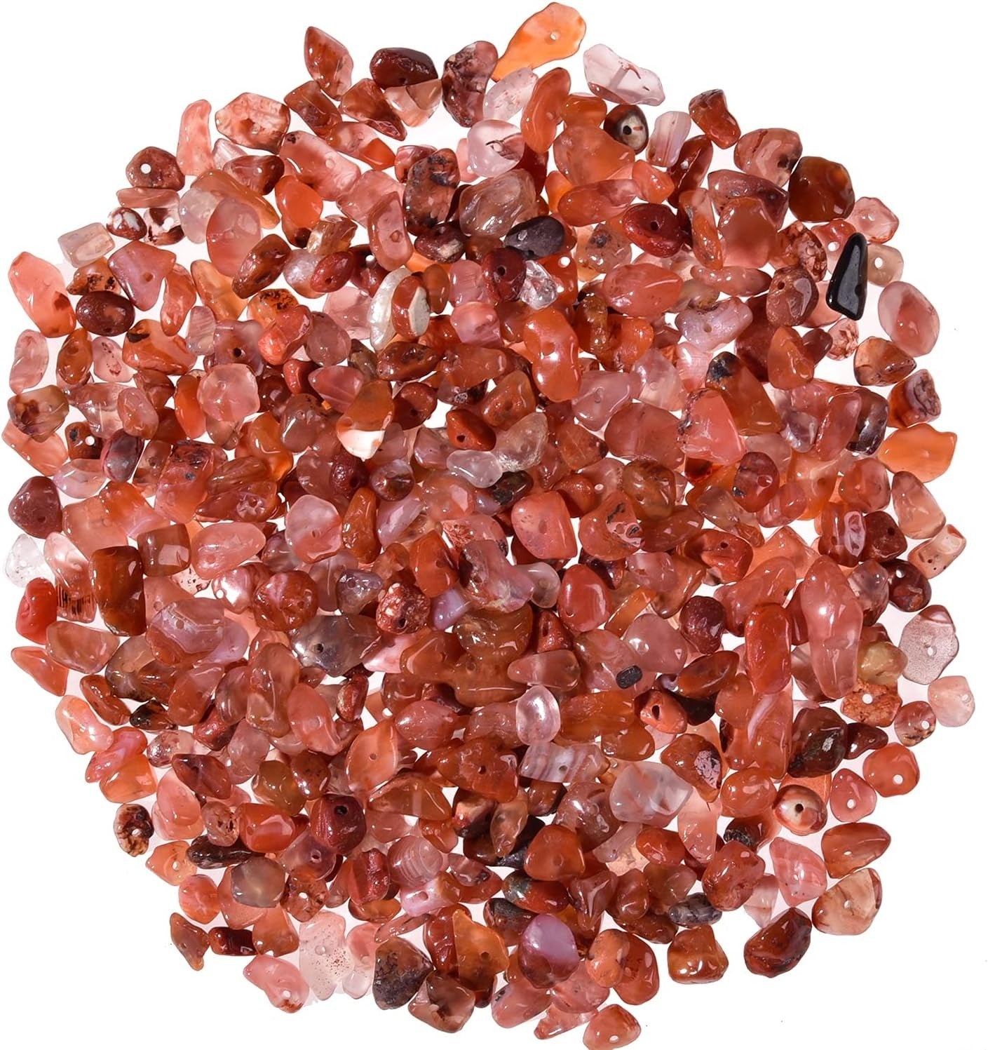 Red Agate Tumbled Chips Crushed Stone Healing Reiki Crystal Jewelry Making Home Decoration