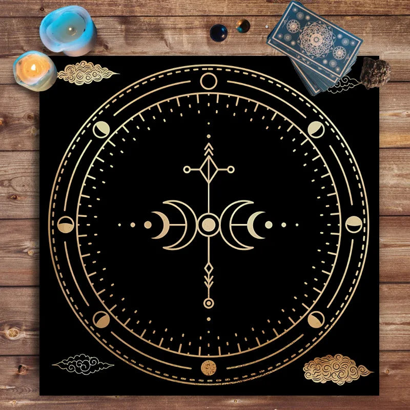 Tarot Tablecloth with 12 Constellations - Perfect for Divination, Party Decor, and Home Decor
