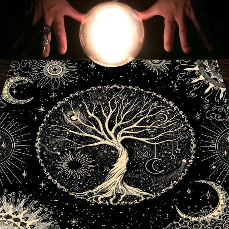 Square Flannelette Tarot Altar Cloth Board Game Pad Astrological Oracles Pad Table Cover Card Mat Divinations Tablecloth