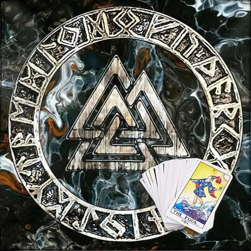 Square Flannelette Tarot Altar Cloth Board Game Pad Astrological Oracles Pad Table Cover Card Mat Divinations Tablecloth