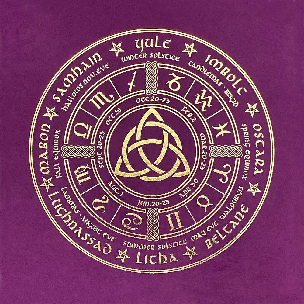 Black Tablecloths Tarot Clot Card Divination Halloween Tablecloth Black gold Fashion Decoration Alchemical Sigil Altar Astrology