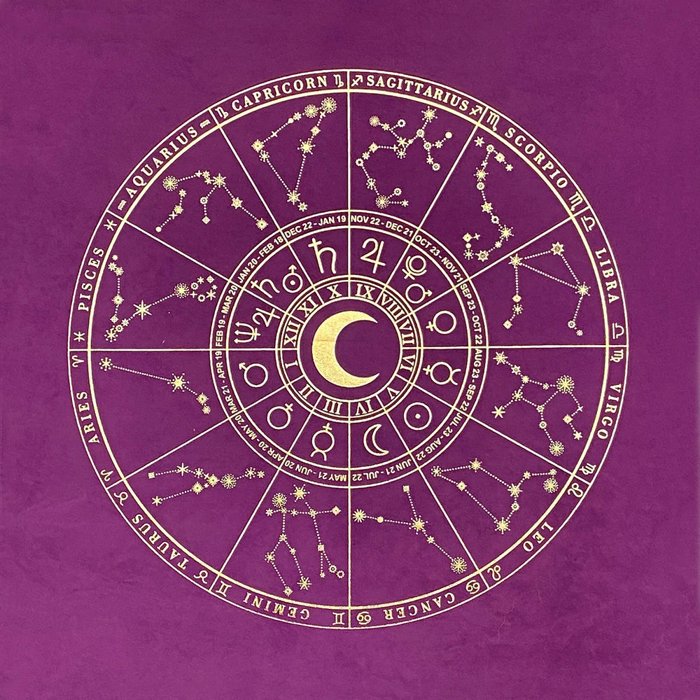 Black Tablecloths Tarot Clot Card Divination Halloween Tablecloth Black gold Fashion Decoration Alchemical Sigil Altar Astrology