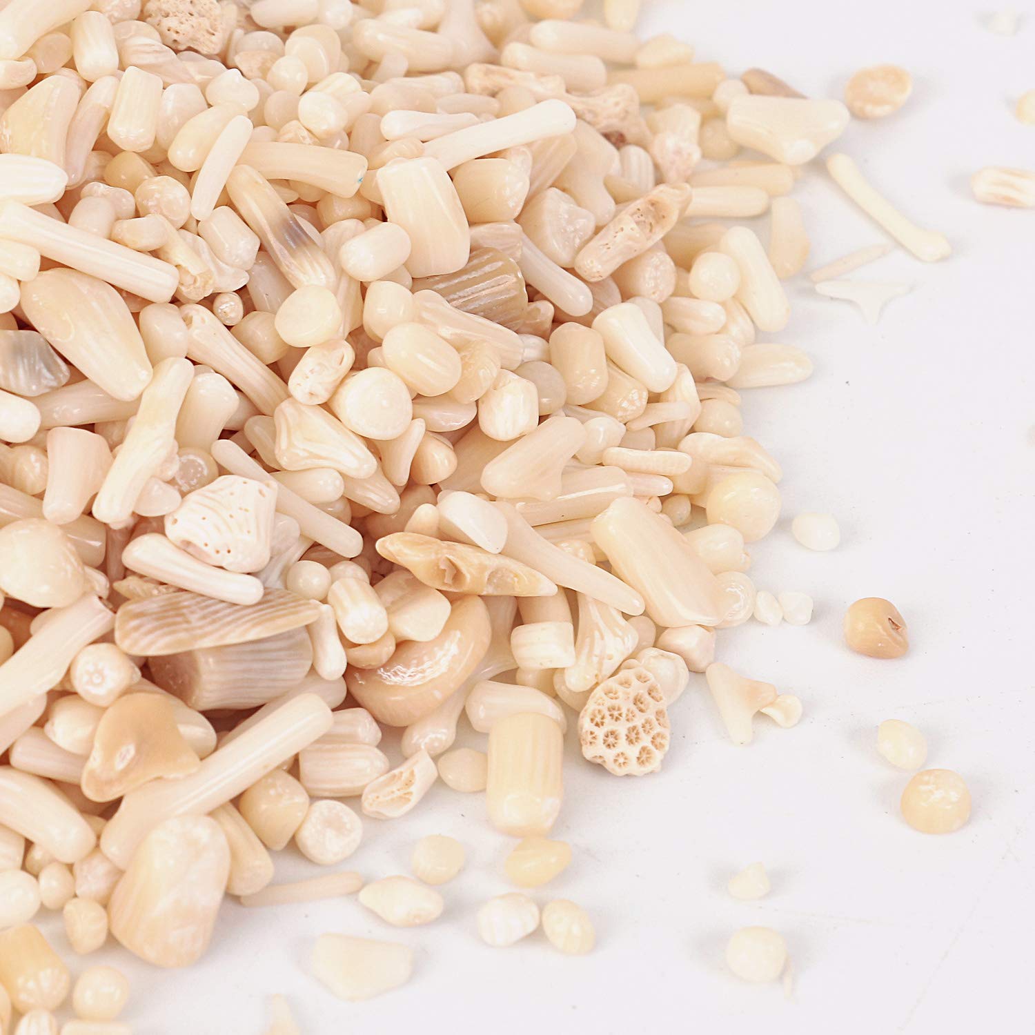 White Coral Tumbled Chips Crushed Stone Healing Reiki Crystal Jewelry Making Home Decoration