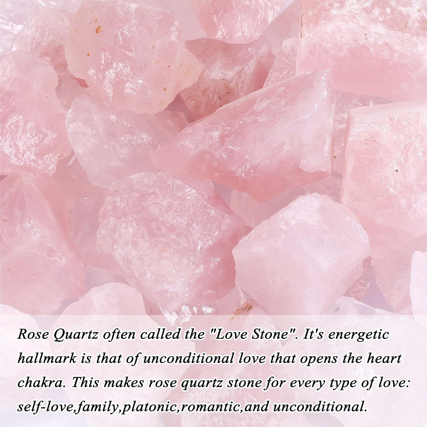 Bulk Rose Quartz Healing Crystals Large 1" Natural Raw Stones Crystal for Reiki Healing, Wicca, witchcraft, Tumbling, Cabbing, Fountain Rocks, Decoration, Polishing