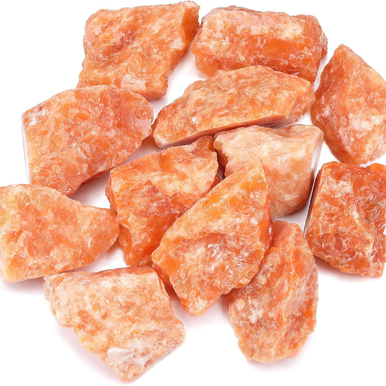 Bulk Sunstone Healing Crystals Large 1" Natural Raw Stones Crystal for Reiki Healing, Wicca, witchcraft, Tumbling, Cabbing, Fountain Rocks, Decoration, Polishing