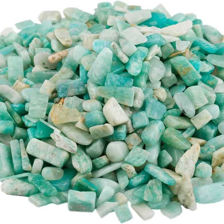 Amazonite Tumbled Chips Crushed Stone Healing Reiki Crystal Jewelry Making Home Decoration