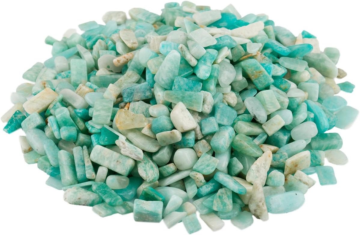 Amazonite Tumbled Chips Crushed Stone Healing Reiki Crystal Jewelry Making Home Decoration