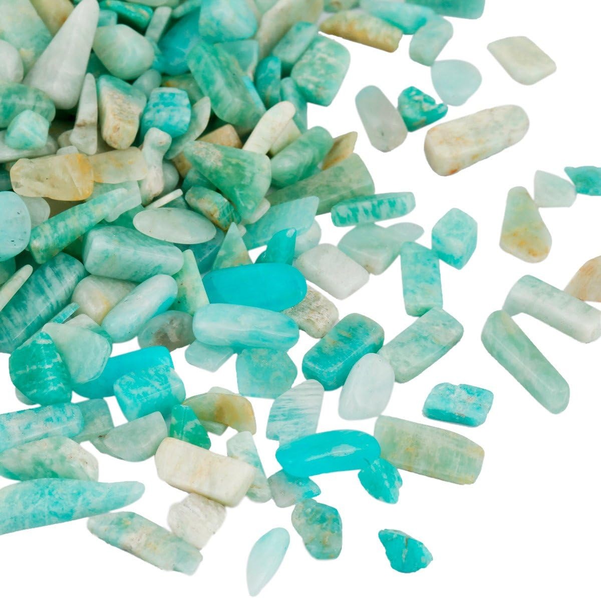 Amazonite Tumbled Chips Crushed Stone Healing Reiki Crystal Jewelry Making Home Decoration