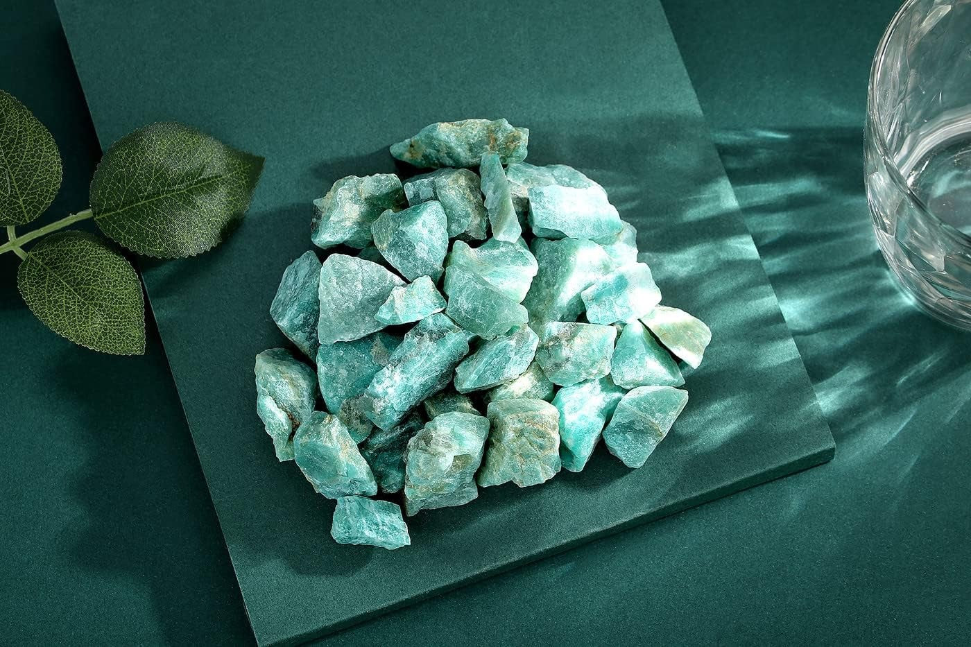 Bulk Amazonite Healing Crystals Large 1" Natural Raw Stones Crystal for Reiki Healing, Wicca, witchcraft, Tumbling, Cabbing, Fountain Rocks, Decoration, Polishing