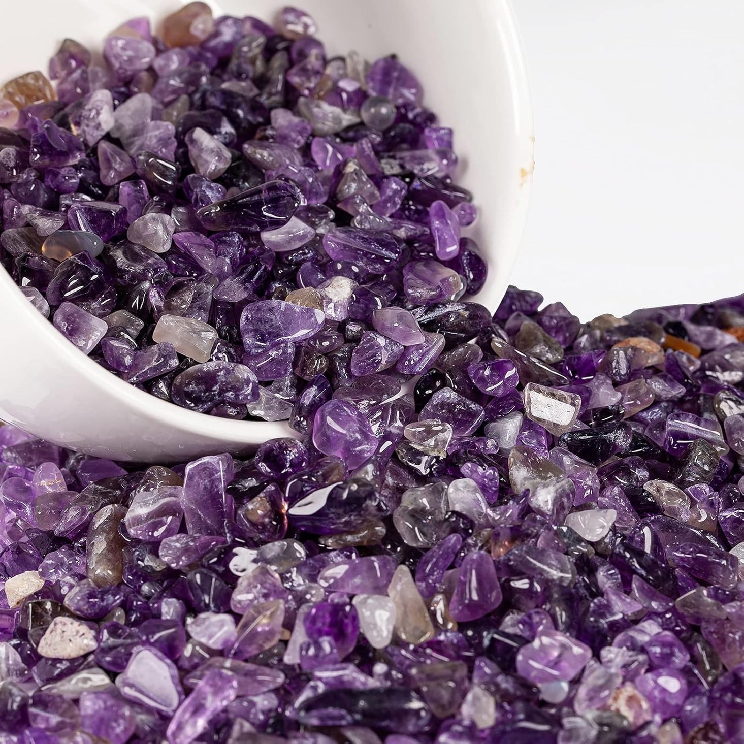 Amethyst Tumbled Chips Crushed Stone Healing Reiki Crystal Jewelry Making Home Decoration