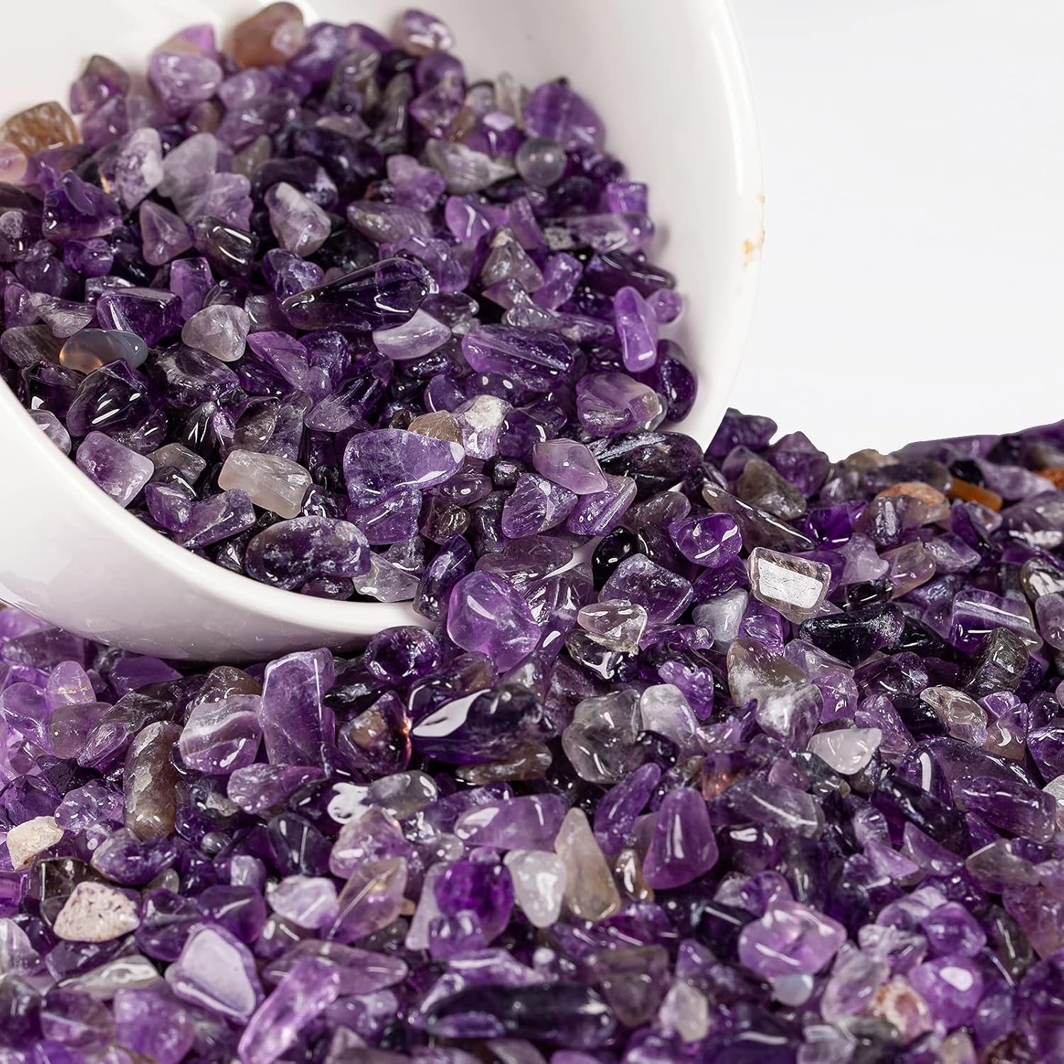 Amethyst Tumbled Chips Crushed Stone Healing Reiki Crystal Jewelry Making Home Decoration