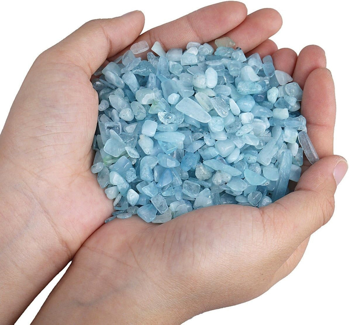 Aquamarine Tumbled Chips Crushed Stone Healing Reiki Crystal Jewelry Making Home Decoration