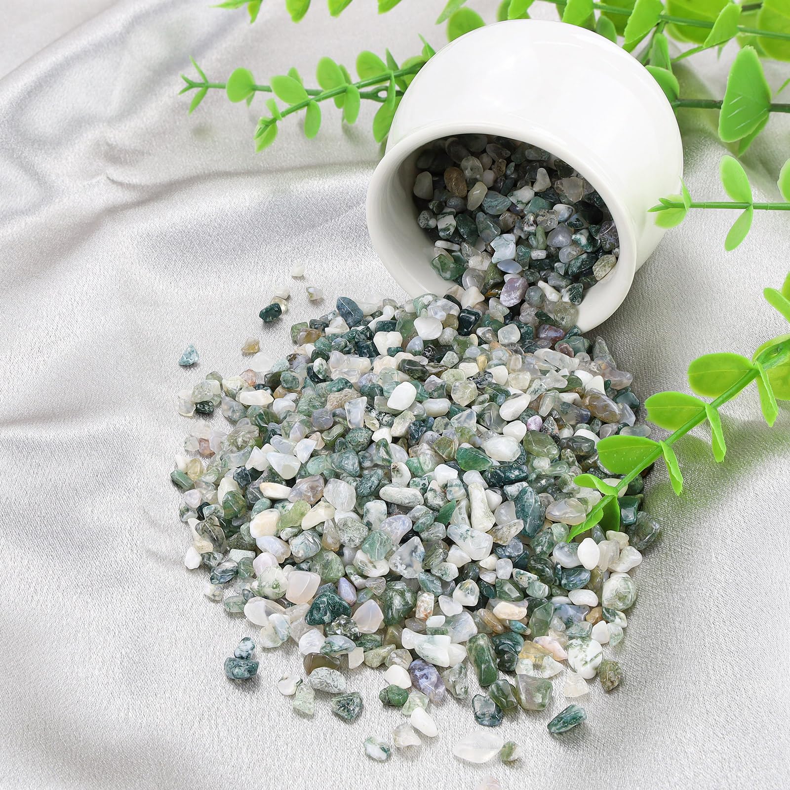 Aquatic Agate Tumbled Chips Crushed Stone Healing Reiki Crystal Jewelry Making Home Decoration