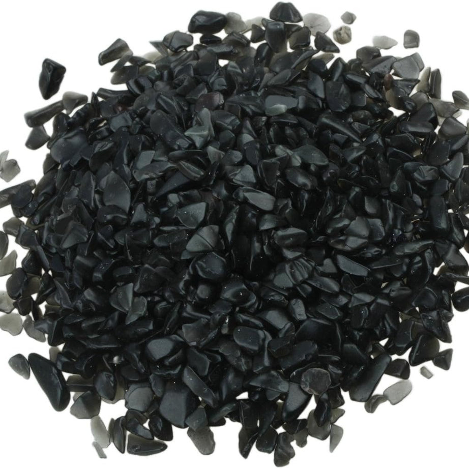 Black Agate Tumbled Chips Crushed Stone Healing Reiki Crystal Jewelry Making Home Decoration