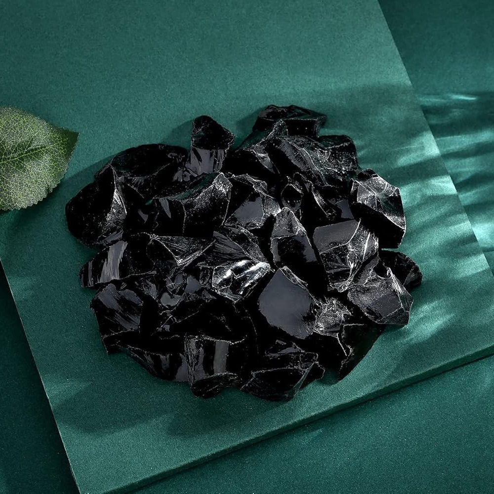 Bulk Black Obsidian Healing Crystals Large 1" Natural Raw Stones Crystal for Reiki Healing, Wicca, witchcraft, Tumbling, Cabbing, Fountain Rocks, Decoration, Polishing