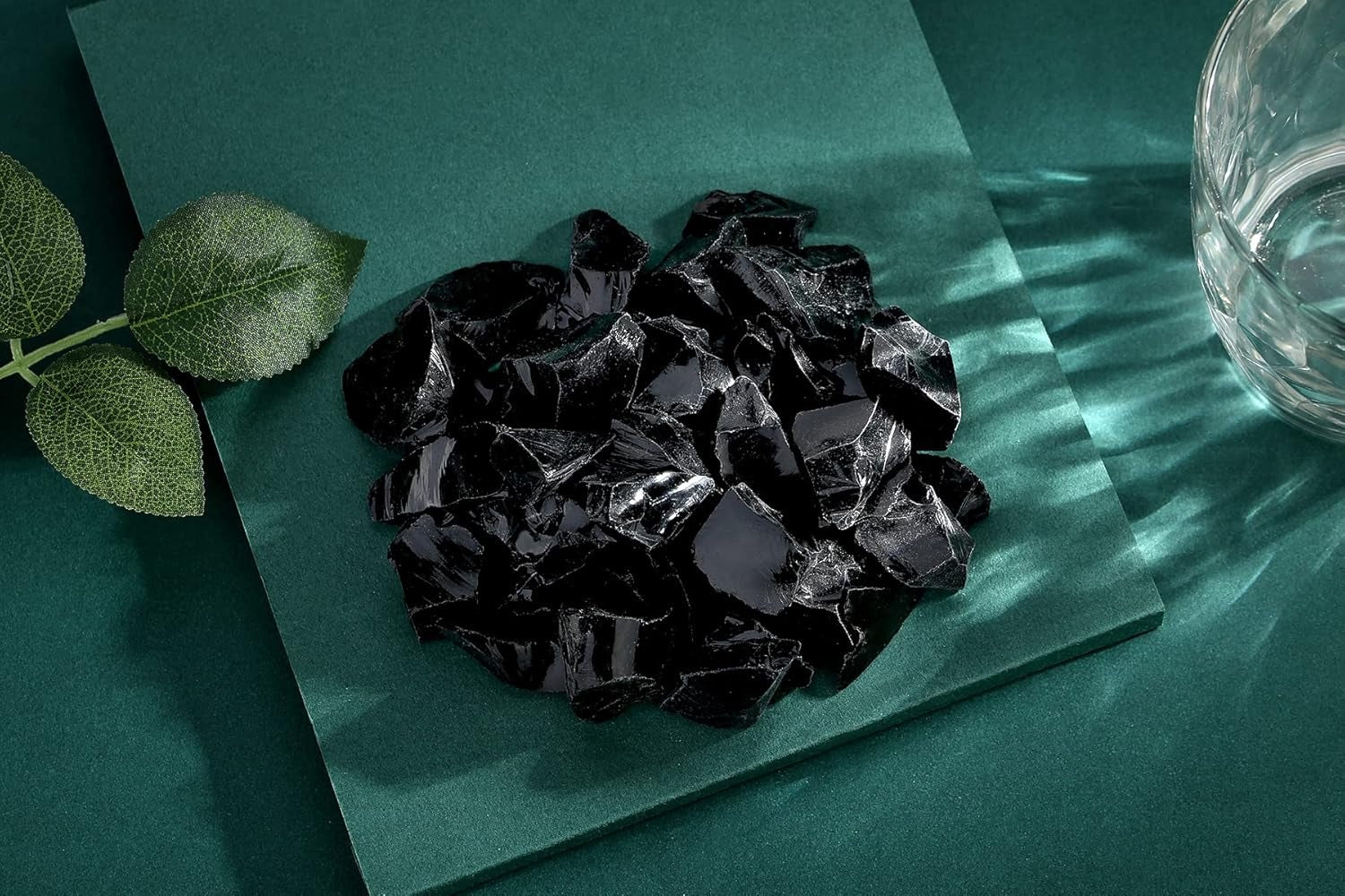 Bulk Black Obsidian Healing Crystals Large 1" Natural Raw Stones Crystal for Reiki Healing, Wicca, witchcraft, Tumbling, Cabbing, Fountain Rocks, Decoration, Polishing