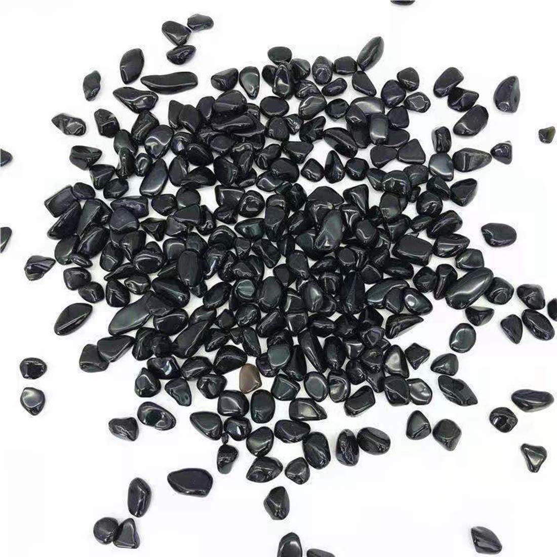 Black Obsidian Tumbled Chips Crushed Stone Healing Reiki Crystal Jewelry Making Home Decoration