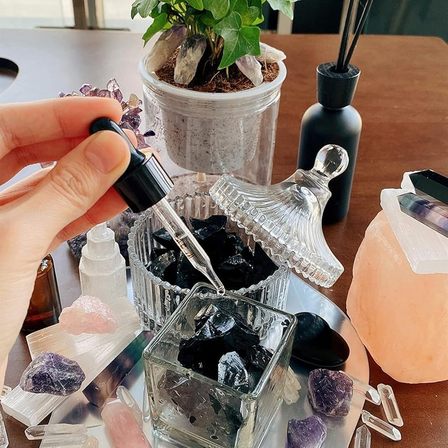 Bulk Black Obsidian Healing Crystals Large 1" Natural Raw Stones Crystal for Reiki Healing, Wicca, witchcraft, Tumbling, Cabbing, Fountain Rocks, Decoration, Polishing