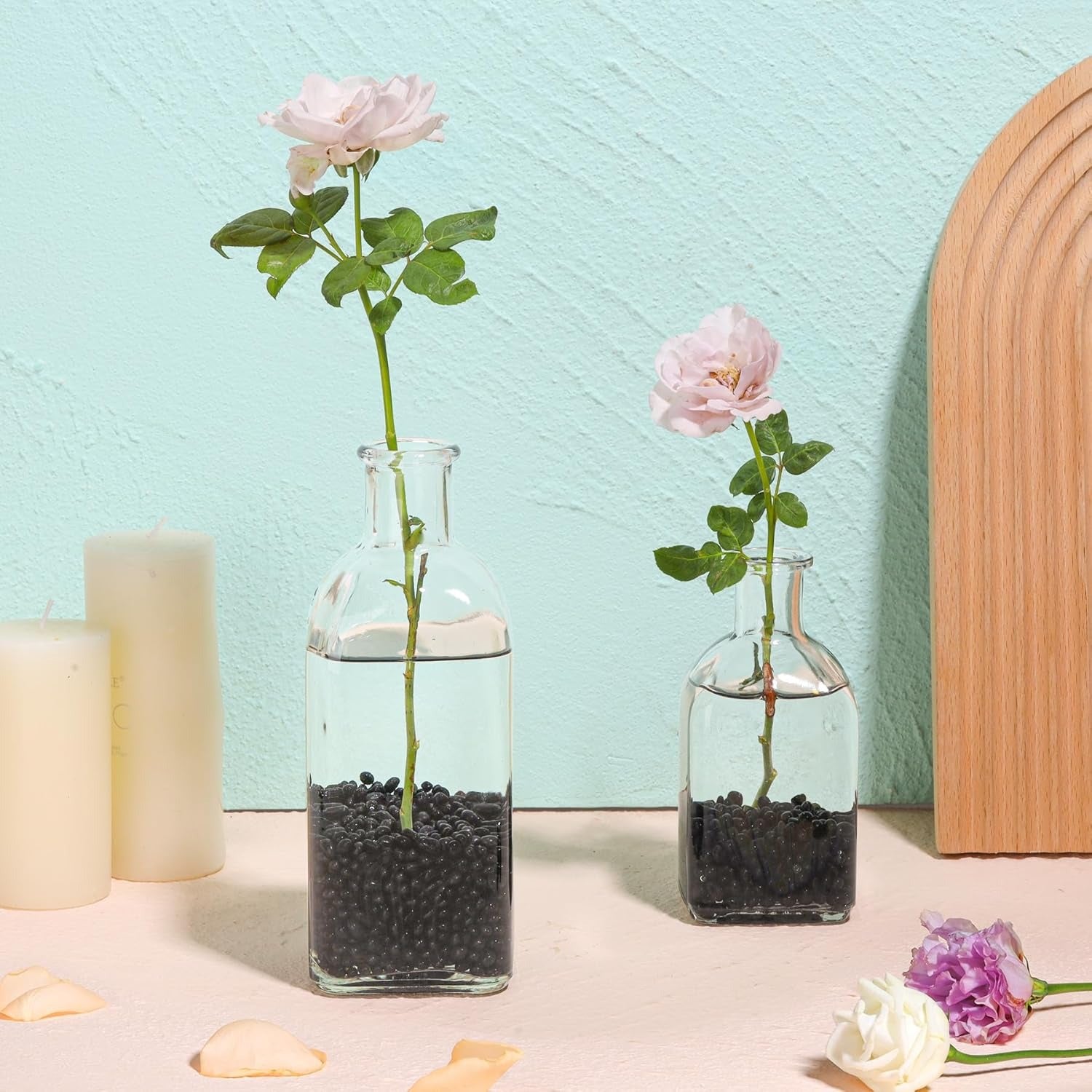 Black Stone Tumbled Chips Irregular Shaped Natural Rock Pebbles, DIY Polished Rocks for Potted Plant, Bonsai, Vase Fillers Aquarium Decoration, Aquarium Gravel Rocks