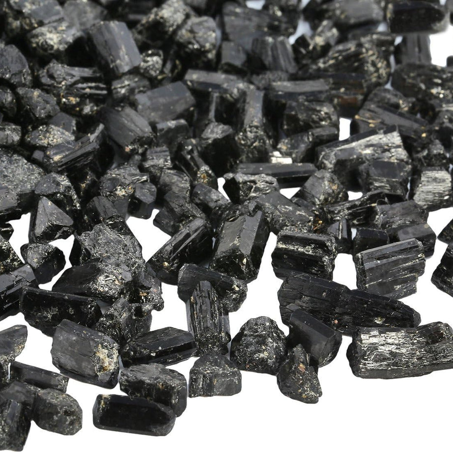 Black Tourmaline Tumbled Chips Crushed Stone Healing Reiki Crystal Jewelry Making Home Decoration