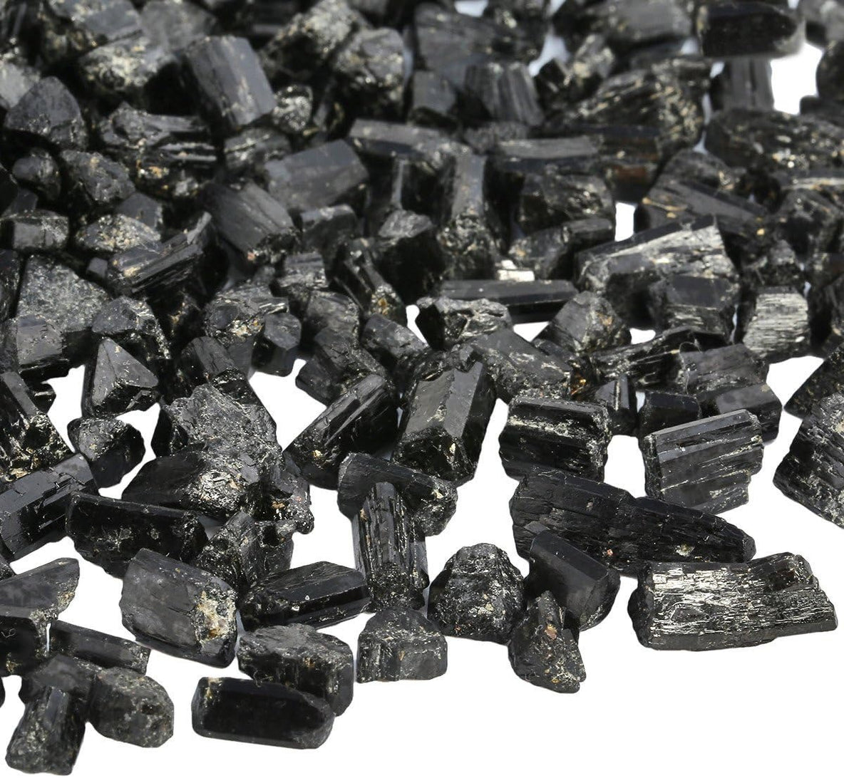 Black Tourmaline Tumbled Chips Crushed Stone Healing Reiki Crystal Jewelry Making Home Decoration