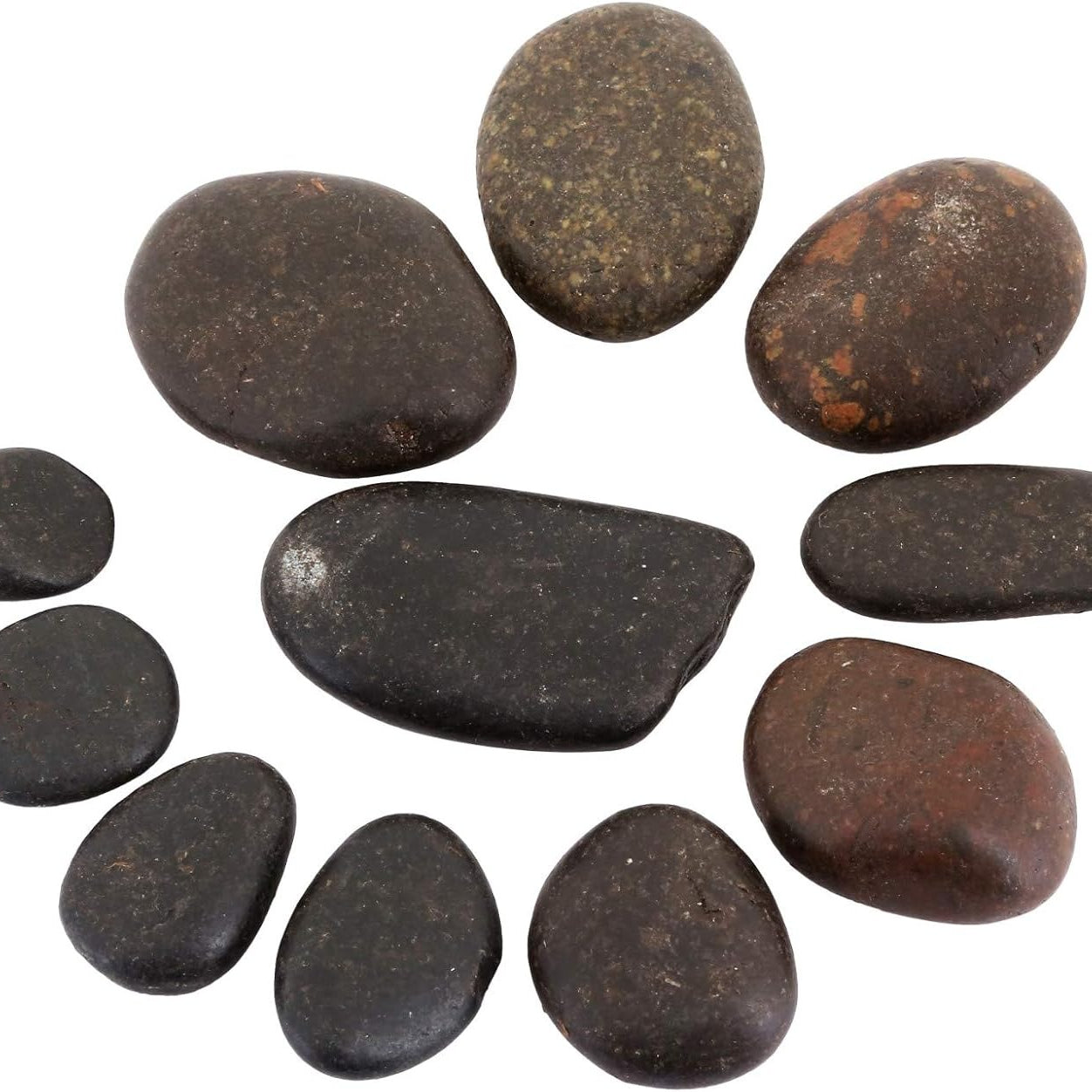 Bulk Black Stone Healing Crystals Pebbles Kindness Rocks for Painting, Landscaping, Home Decor, Reiki Crytsal Healing for Reiki Healing, Wicca, witchcraft