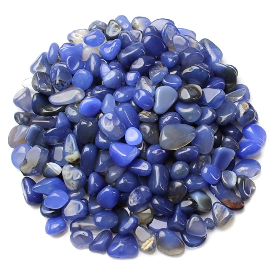 Blue Agate Tumbled Chips Crushed Stone Healing Reiki Crystal Jewelry Making Home Decoration