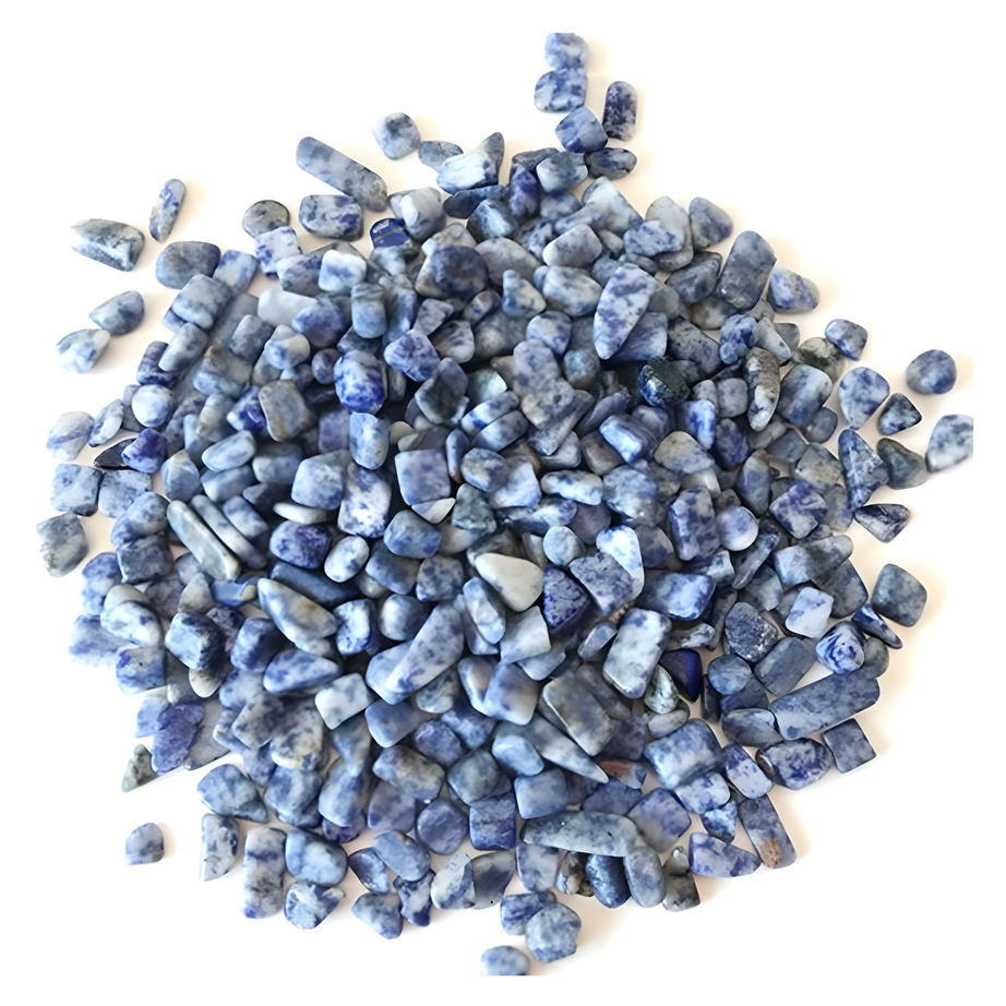 Blue Dot Tumbled Chips Crushed Stone Healing Reiki Crystal Jewelry Making Home Decoration