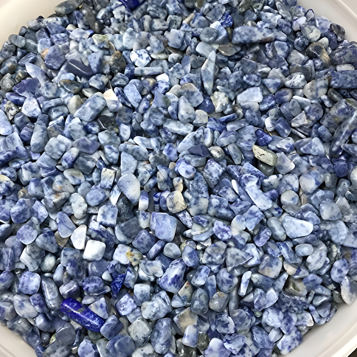 Blue Dot Tumbled Chips Crushed Stone Healing Reiki Crystal Jewelry Making Home Decoration