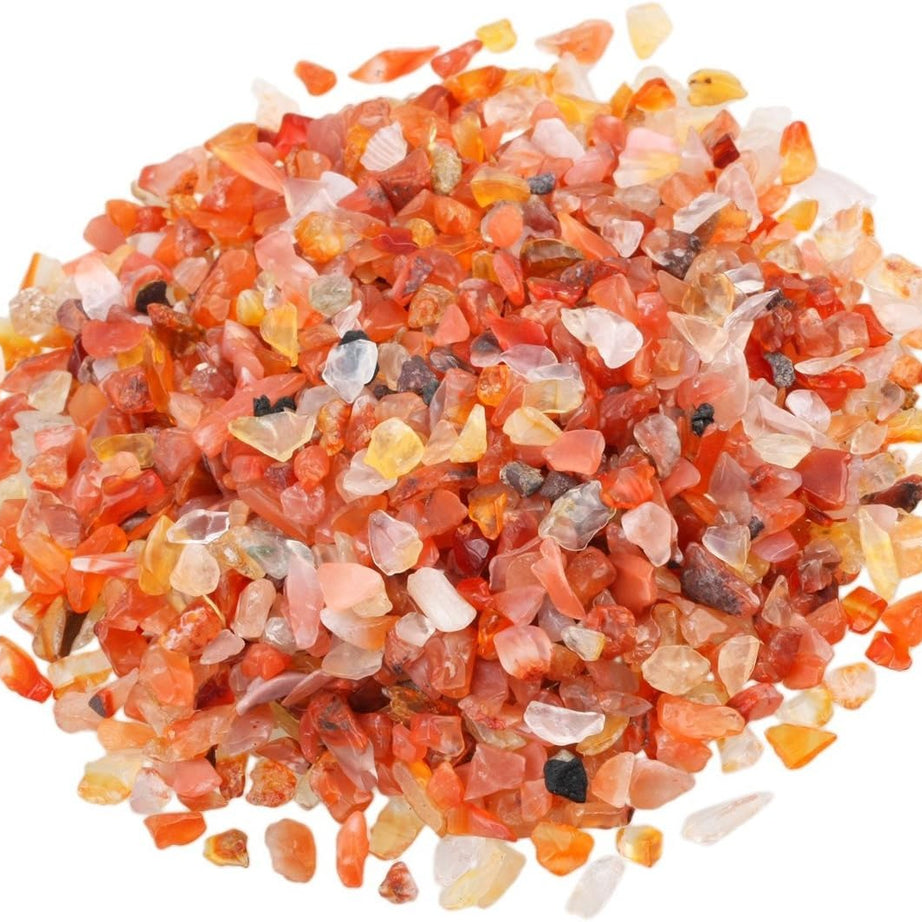 Carnelian Tumbled Chips Crushed Stone Healing Reiki Crystal Jewelry Making Home Decoration