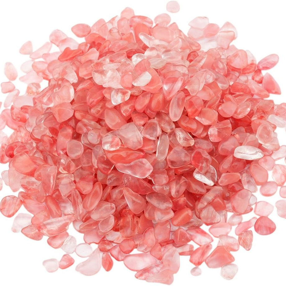 Cherry Quartz Tumbled Chips Crushed Stone Healing Reiki Crystal Jewelry Making Home Decoration