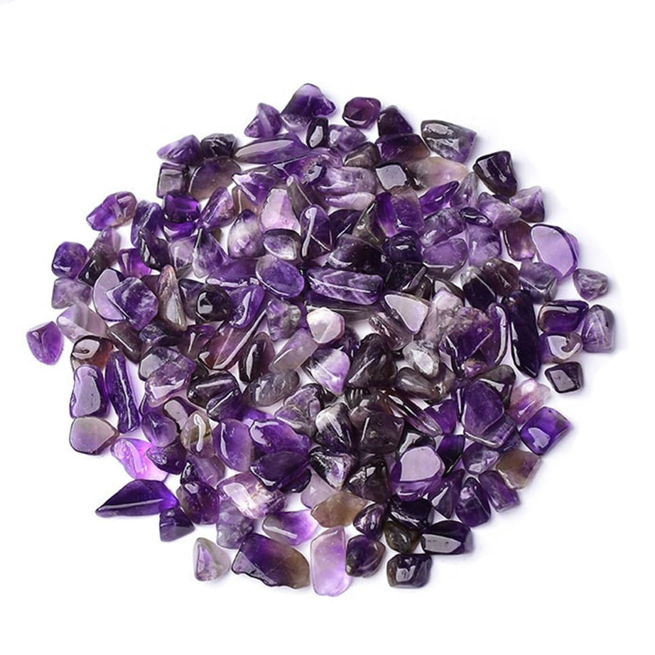 Dreamlike Amethyst Tumbled Chips Crushed Stone Healing Reiki Crystal Jewelry Making Home Decoration