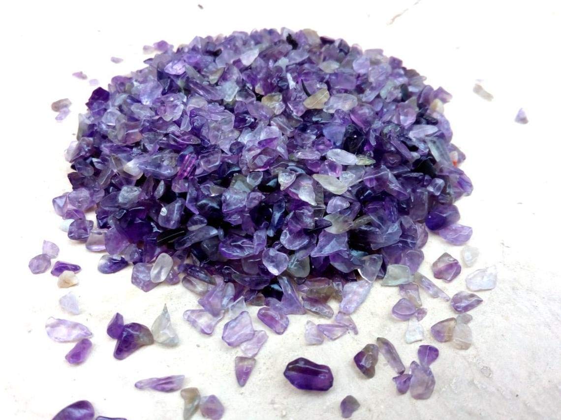 Dreamlike Amethyst Tumbled Chips Crushed Stone Healing Reiki Crystal Jewelry Making Home Decoration