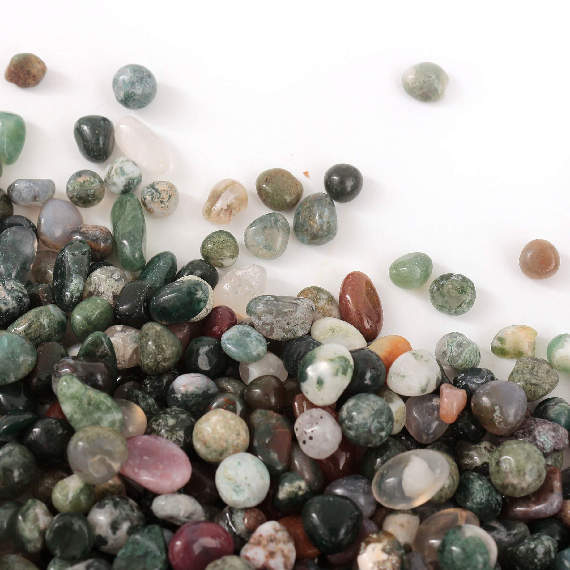 Emerald Agate Tumbled Chips Crushed Stone Healing Reiki Crystal Jewelry Making Home Decoration