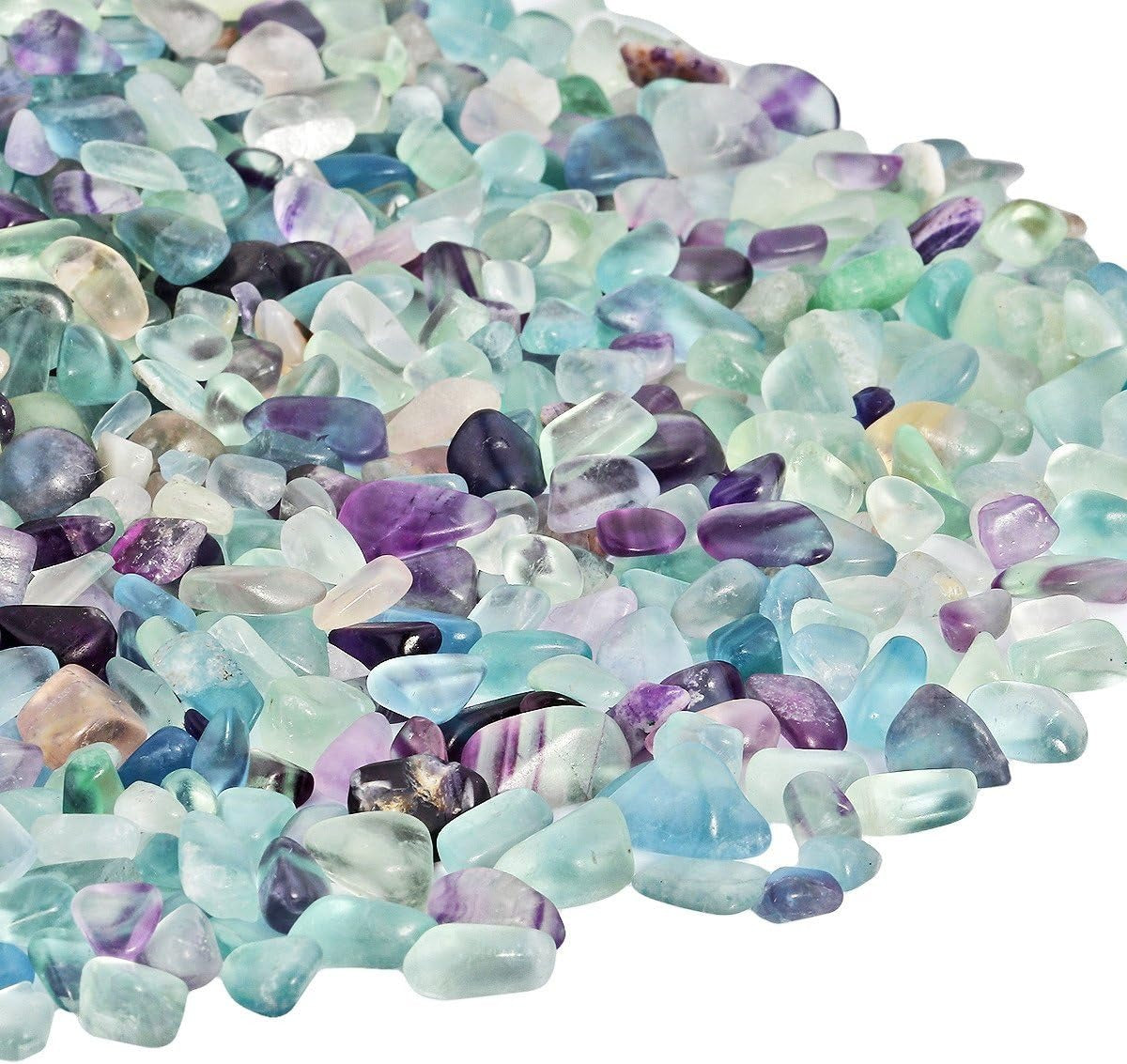 Flourite Tumbled Chips Crushed Stone Healing Reiki Crystal Jewelry Making Home Decoration