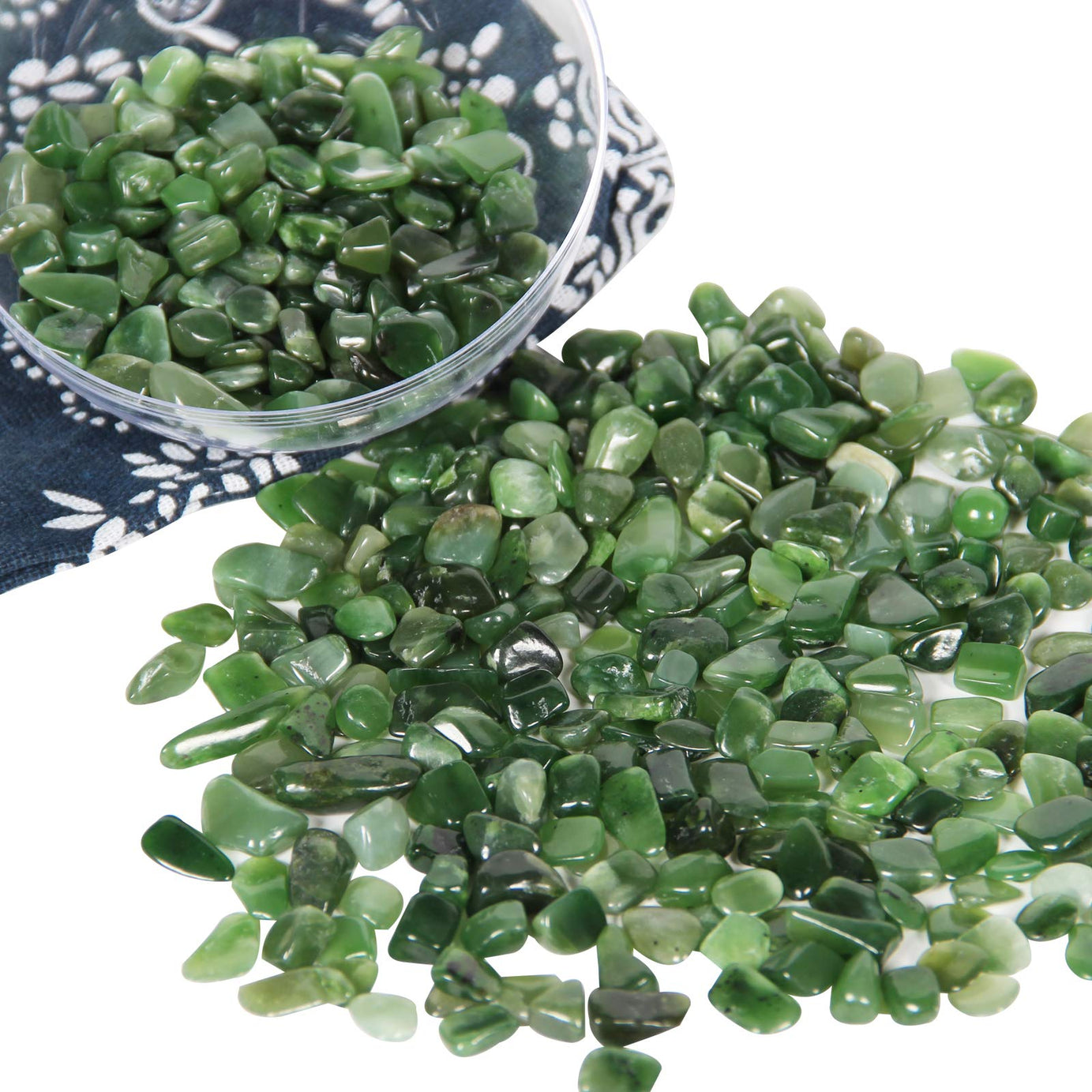 Green Jasper Tumbled Chips Crushed Stone Healing Reiki Crystal Jewelry Making Home Decoration