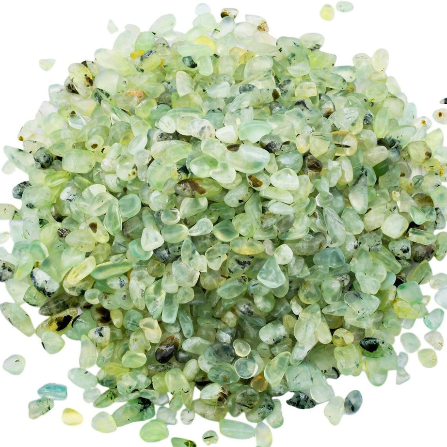 Green Prehnite Tumbled Chips Crushed Stone Healing Reiki Crystal Jewelry Making Home Decoration