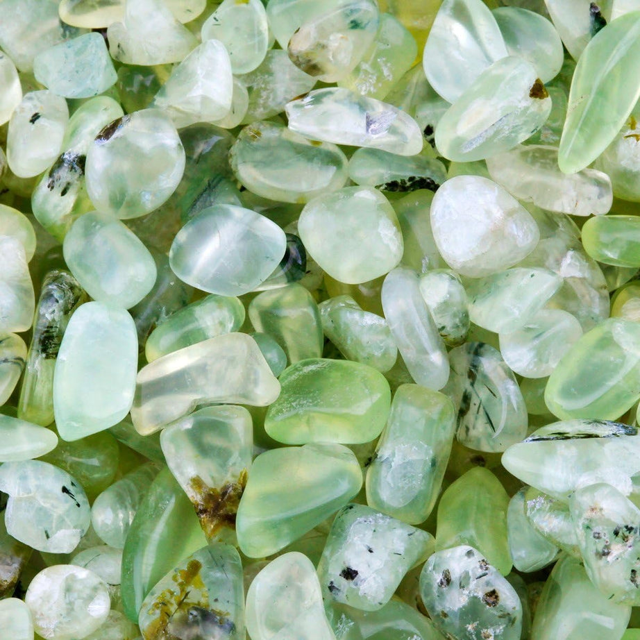 Green Prehnite Tumbled Chips Crushed Stone Healing Reiki Crystal Jewelry Making Home Decoration