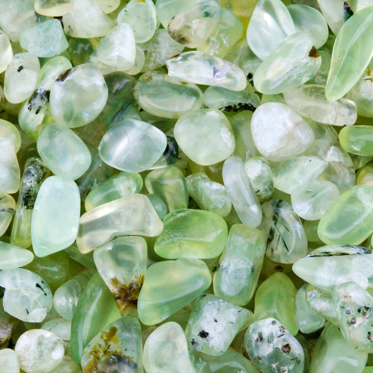 Green Prehnite Tumbled Chips Crushed Stone Healing Reiki Crystal Jewelry Making Home Decoration