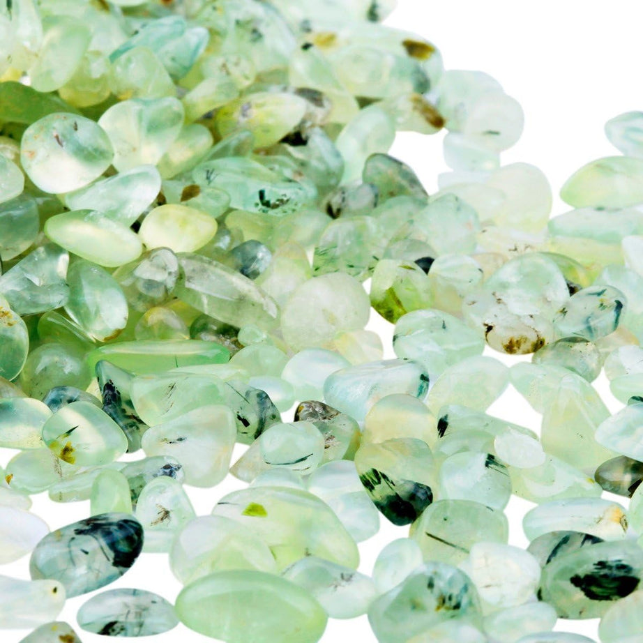 Green Prehnite Tumbled Chips Crushed Stone Healing Reiki Crystal Jewelry Making Home Decoration