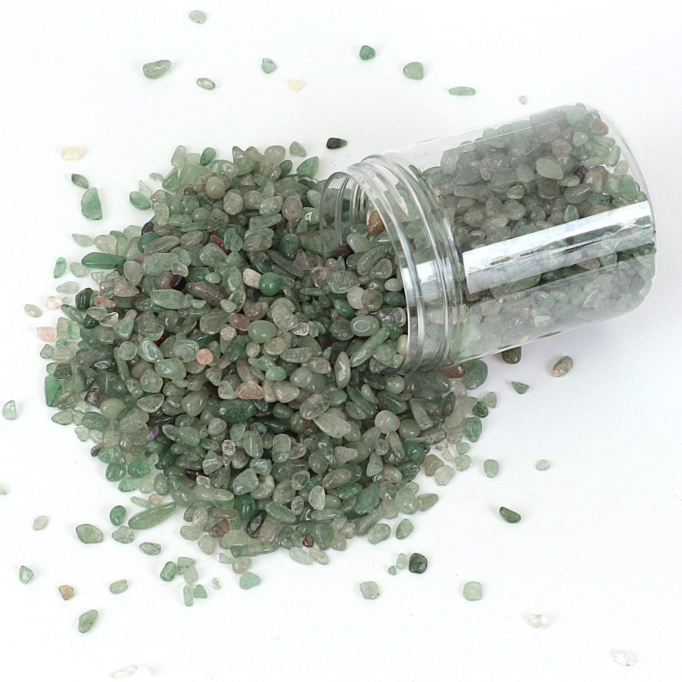 Green Strawberry Tumbled Chips Crushed Stone Healing Reiki Crystal Jewelry Making Home Decoration