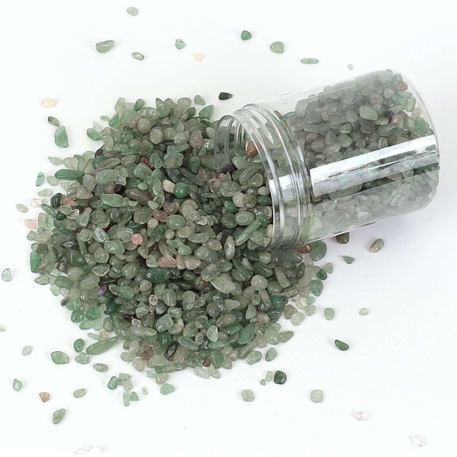Green Strawberry Tumbled Chips Crushed Stone Healing Reiki Crystal Jewelry Making Home Decoration