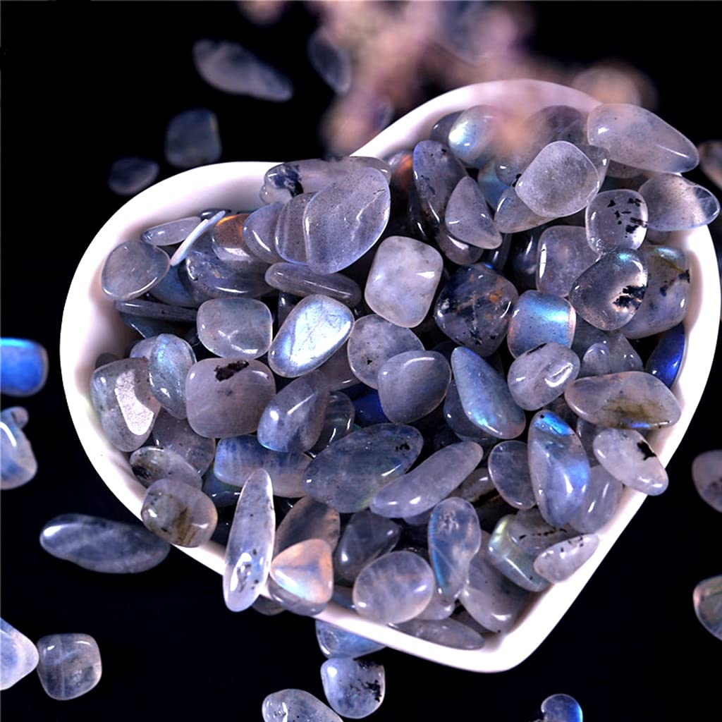 Grey Moonstone Tumbled Chips Crushed Stone Healing Reiki Crystal Jewelry Making Home Decoration